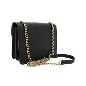 Gucci Interlocking calfskin leather bag shoulder black GG